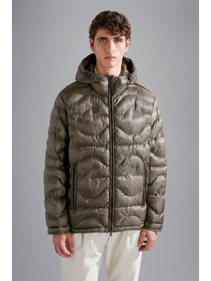 Paul & Shark Erkek Kapüşonlu Fermuar Kapamalı Uzun Kollu Yeşil Ceket 14312692-036