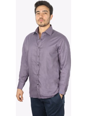 Paul & Shark Erkek Desenli Uzun Kollu Gömlek Yakalı Günlük Gece Mavisi Gömlek 14313155CF-104