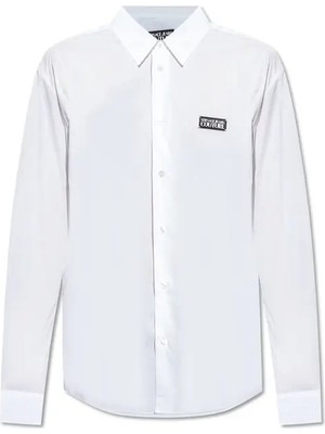 Versace Erkek Pamuklu Regular Fit Uzun Kollu Beyaz Gömlek 78GALYR1CN002-003