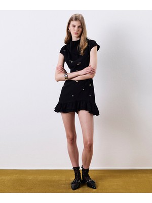 Twist BONCUK İŞLEMELİ VOLANLI ELBİSE TS1260002190001