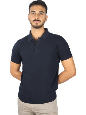 Paul & Shark Erkek Regular Fit Pamuklu Kısa Kollu Mavi Polo Yaka T-Shirt 23411612-013