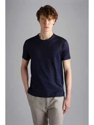 Paul & Shark Erkek Relaxed Fit Kısa Kollu Basic Lacivert T-Shirt 24411009-013