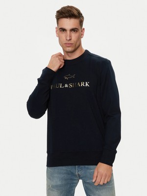 Paul & Shark Erkek Pamuklu Uzun Kol Dokuma Günlük Kullanım Lacivert Sweatshirt 14311815-50E