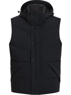 Paul & Shark Erkek Marka Logolu Kapüşonlu Yaka Siyah Yelek 14312006-011