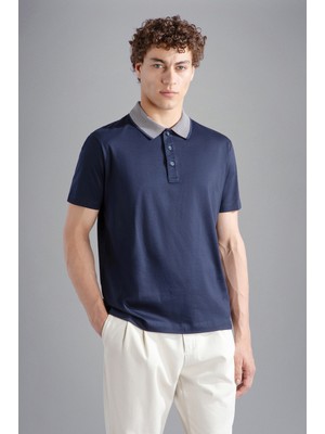 Paul & Shark Erkek Marka Logolu Polo Yakalı Organik Pamuklu Lacivert Polo Yaka T-Shirt 14311728-050