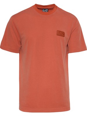 EA7 Erkek Normal Kesim Yuvarlak Yaka Düz Model Kırmızı T-Shirt 7M000089 AF13862-U3012