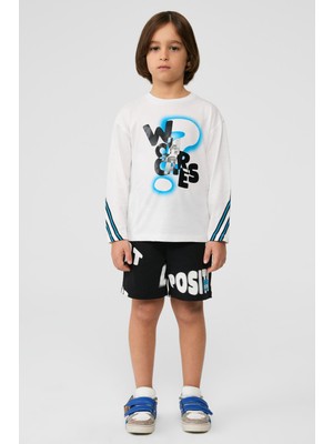 Bg Store Erkek Çocuk Beyaz Tshirt