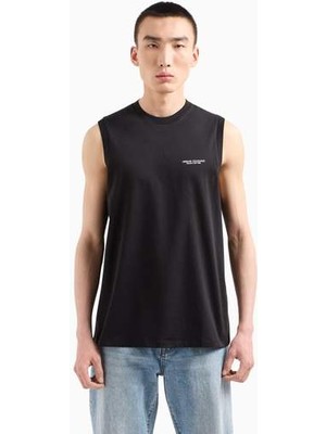 Armani Exchange Erkek Kısa Kol Ax Yazı Desen Pamuklu Bisiklet Yaka Siyah T-Shirt 8NZH97 ZJ9AZ-1200