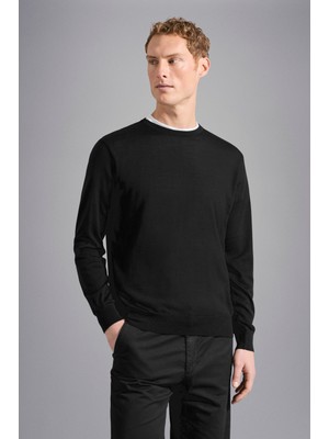 Paul & Shark Erkek Organik Pamuklu Uzun Kollu Siyah Sweatshirt C0P1047-011