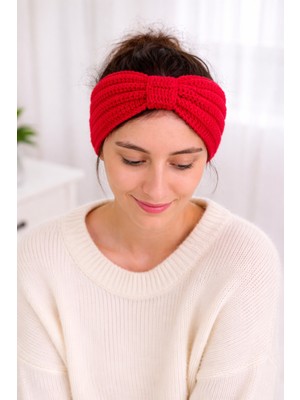NurEra Design Örgü Kışlık Saç Bandanası