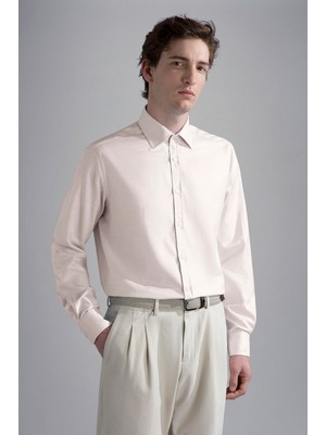Paul & Shark Erkek Marka Logolu Düğmeli Gömlek Yaka Uzun Kollu Beyaz Gömlek 14313090CF-117