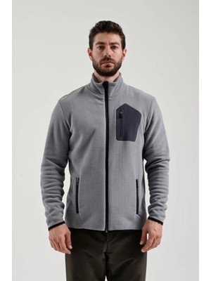 Exuma Erkek Tam Fermuarlı Polar 2312003 - Gri