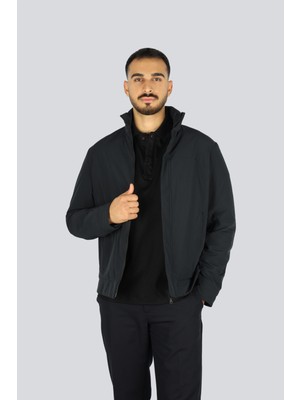 Paul & Shark Erkek Normal Kalıp Dik Yaka Fermuarlı Uzun Kollu Siyah Ceket 15312017-011