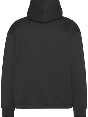 Calvin Klein Erkek Rahat Kesim Yarım Fermuarlı Kapüşonlu Siyah Sweatshirt LV04RD212G-UB1