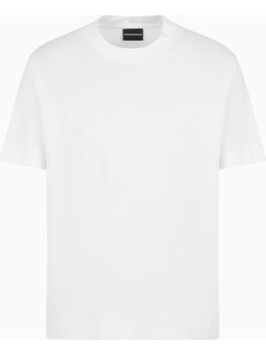 Emporio Armani Erkek Marka Logolu Basic Bisiklet Yaka Kısa Kollu Beyaz T-Shirt 6D1TQ7 1JOCZ-01C7