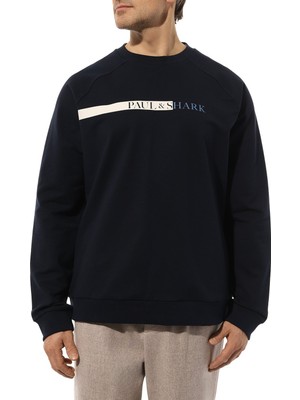 Paul & Shark Erkek Marka Logo Detaylı Regular Fit Uzun Kollu Lacivert Sweatshirt 24411896-013