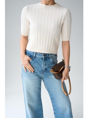 Butik Belvita Kısa Kollu Tek Fitilli Kazak