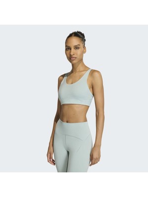 adidas All Me Luxe Medium Support Kadın Yeşil Antrenman Bra.-