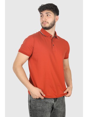 Paul & Shark Erkek Dokuma Polo Yaka Kısa Kol Günlük Turuncu Polo Yaka T-Shirt 14311715-972