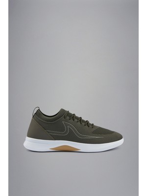 Paul & Shark Erkek Rahat Taban Marka Logolu Bağcıklı Haki Sneaker 14318002-036