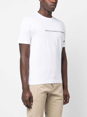 Paul & Shark Erkek Logolu Basic Regular Fit Kısa Kollu Beyaz T-Shirt 23411033A-010