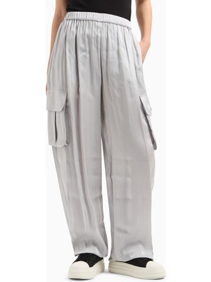Armani Exchange Kadın Jogger Stil Bel ve Paça Uçları Lastikli Yan Cep Gri Pantolon XW000139 AF10839-M8047