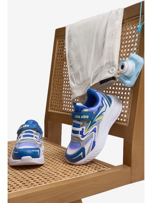 Tonny Black Çocuk Unisex Sax Sarı Eva Faylon Taban Cırtlı Lastik Bağcıklı Spor Ayakkabı