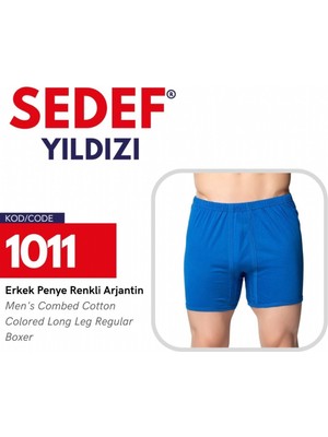 Sedef Yıldızı Erkek Penye Renkli Arjentin Mavi-Yeşil-Gri-Siyah