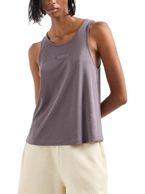 EA7 Kadın Normal Kesim Halter Yaka Dokuma Kumaş Antrasit T-Shirt 7W000251 AF12956-U6278