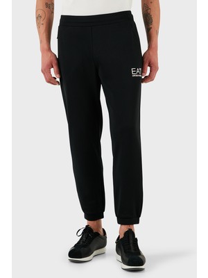 EA7 Erkek Regular Fit Cepli Lastikli Paça Pamuklu Siyah Spor Eşofman Altı 7M000306 AF13740-UC001