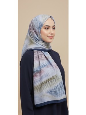 Pamuk Ipek Çizgi Desenli Şal