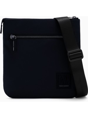 Armani Exchange Erkek Ayarlanabilir Askı Fermuar Kapama Spor Geniş Kullanım Lacivert Body XM000105 AF15129-UB101