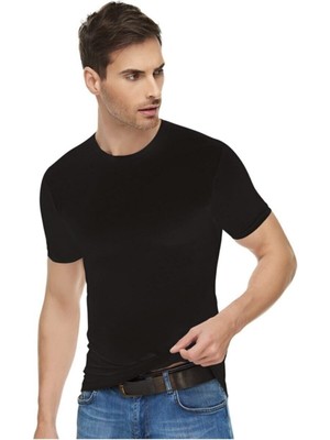 Tutku Elit 2'li Paket Siyah Lüx Elastan Sıfıryaka Erkek Body-Siyah-Xl