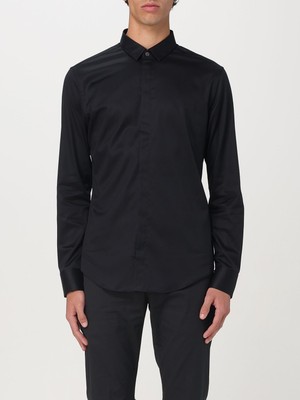 Emporio Armani Erkek Regular Fit Uzun Kollu Düğme Kapamalı Pamuklu Siyah Gömlek EM000196 TE10156-UC001
