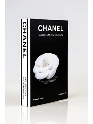 Siyah Gül Chanel Dekoratif Kitap Kutu