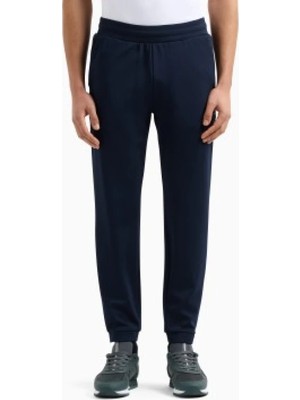 EA7 Erkek Regular Fit Cepli Lastikli Paça Pamuklu Mavi Spor Eşofman Altı 7M000306 AF13740-UB102