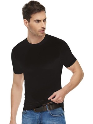 Tutku Elit ELT1301 / Elit Elastan Sıfır Yaka (3 Adet) | Siyah-Siyah-2xl