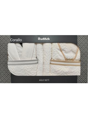 Özdilek Corallo Beyaz-Krem Aile Seti