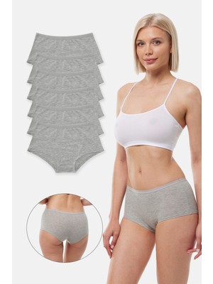 Malabadi Kadın Gri 6 Lı Paket Geniş Kenarlı Iz Yapmayan Modal Külot 1906