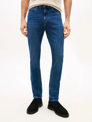 Tommy Hilfiger Erkek Slim Fit Düz Paça Pamuklu Esnek Denim Lacivert Jeans MW0MW41905-1BM