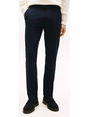 Tommy Hilfiger Erkek Normal Kalıp Esnek Kumaş Düz Paça Lacivert Pantolon MW0MW43408-DW5