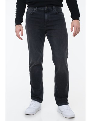 Tommy Hilfiger Erkek Straight Fit Düz Paça Gri Jeans MW0MW41891-1B4