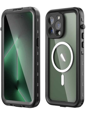 Subutu iPhone 14 Pro Max Uyumlu 1-1 Su Geçirmez Kılıf-Siyah