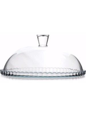 PremiumPort Şeffaf Kapaklı Cam Fanus, Şık ve Kullanışlı Kek Fanusu, Kaliteli Tasarım