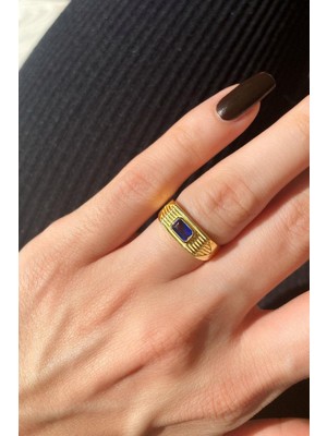 Spossy Silver Jewelry Baget Taşlı Serçe Parmak Yüzüğü