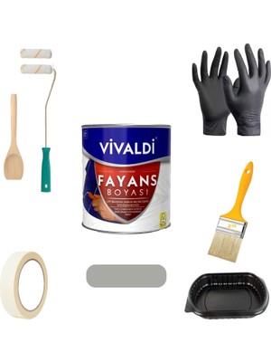 Vivaldi Vivaldi-Tezgah,mermer,fayans Boyası Seti Vernik ve Astar Gerektirmez Mutfak ve Banyo Boyası 1kg
