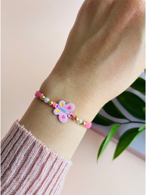 Fynbos Sevimli Kelebek Figürlü Incili Çocuk Bileklik