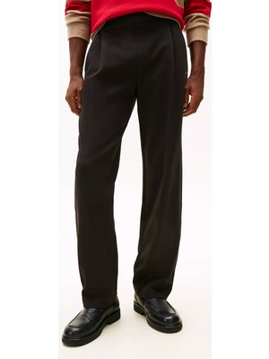 Tommy Hilfiger Erkek Normal Kalıp Pamuklu Chino Siyah Pantolon MW0MW41763-BDS