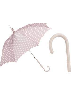 Pasotti Manuel Açılan Puantiyeli Güneş Şemsiyesi, Yağmur Geçirmez %100 Polyester - Deri Sap Uzunluk: 87 Cm - Çap: 86 Cm