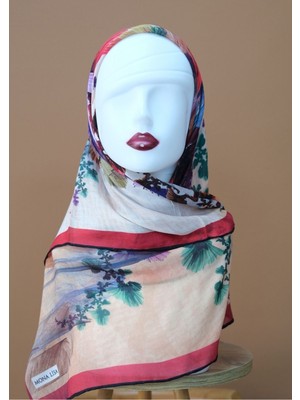 Sinem Monalisa El Dikişli Bambu Eşarp Siyah